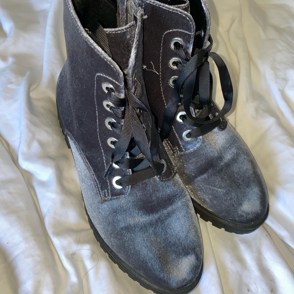Mossimo velvet Combat  boots